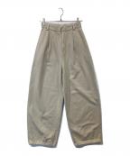 ETRE TOKYOエトレトウキョウ）の古着「ウェットタックパンツ 1225120034-0」｜アイボリー