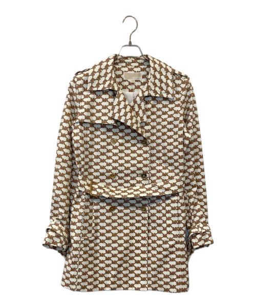 MICHAEL KORS（マイケル・コース）MICHAEL KORS (マイケル・コース) トレンチコート　JS320668ZY アイボリー サイズ:Mの古着・服飾アイテム