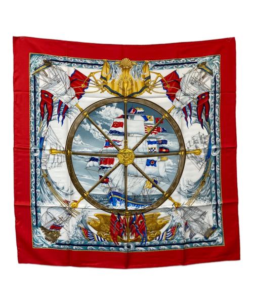 HERMES（エルメス）HERMES (エルメス) シルクスカーフ レッドの古着・服飾アイテム