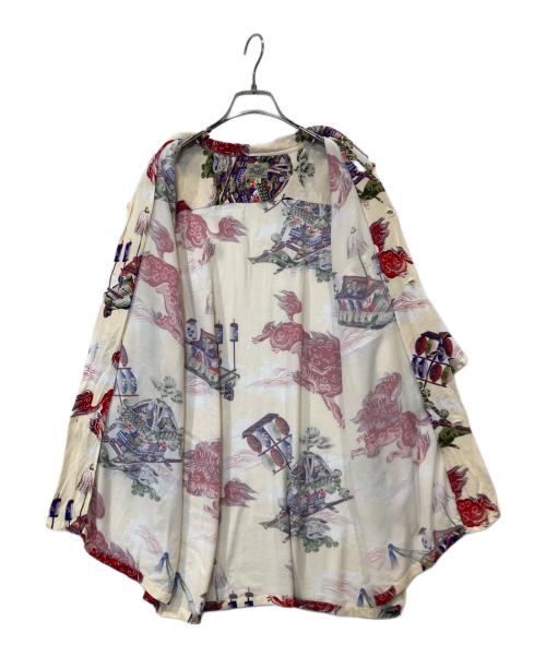 gold（ゴールド）gold (ゴールド) RAYON HAWAIIAN SHIRT “ORIENTAL FESTIVAL” レーヨン・ハワイアンシャツ “オリエンタル フェスティバル” GL39346 ベージュ サイズ:Lの古着・服飾アイテム
