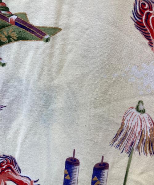 gold（ゴールド）gold (ゴールド) RAYON HAWAIIAN SHIRT “ORIENTAL FESTIVAL” レーヨン・ハワイアンシャツ “オリエンタル フェスティバル” GL39346 ベージュ サイズ:Lの古着・服飾アイテム