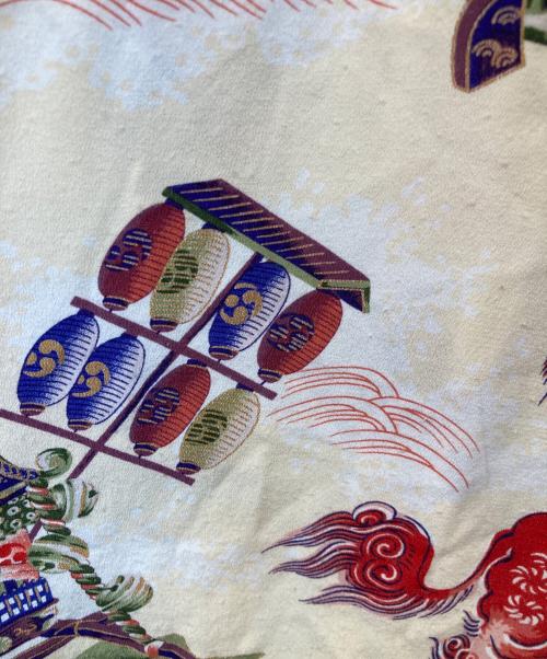 gold（ゴールド）gold (ゴールド) RAYON HAWAIIAN SHIRT “ORIENTAL FESTIVAL” レーヨン・ハワイアンシャツ “オリエンタル フェスティバル” GL39346 ベージュ サイズ:Lの古着・服飾アイテム