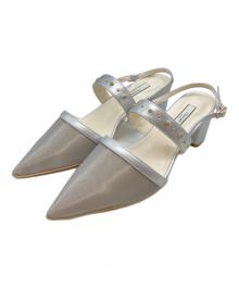 CELFORD（セルフォード）の古着「ビジュースタッズチュールパンプス CWGS242503」｜シルバー