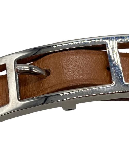 HERMES（エルメス）HERMES (エルメス) アピ3 レザーブレスレット ブラウンの古着・服飾アイテム