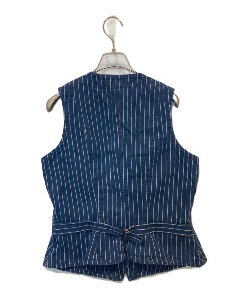 LAUREN RALPH LAUREN（ローレンラルフローレン）LAUREN RALPH LAUREN (ローレンラルフローレン) ストライプベスト インディゴ サイズ:Mの古着・服飾アイテム