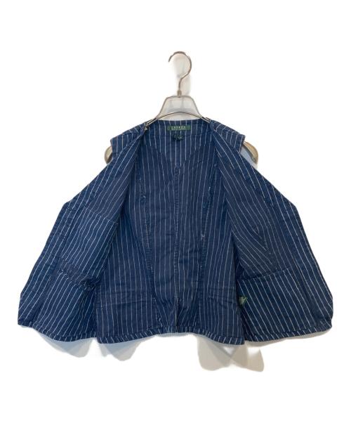 LAUREN RALPH LAUREN（ローレンラルフローレン）LAUREN RALPH LAUREN (ローレンラルフローレン) ストライプベスト インディゴ サイズ:Mの古着・服飾アイテム