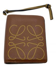 LOEWE（ロエベ）の古着「コンパクト ジップウォレット C500Z41X04 0024 7658 062109」｜ベージュ