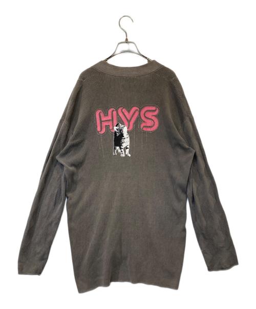 Hysteric Glamour（ヒステリックグラマー）Hysteric Glamour (ヒステリックグラマー) CATチェーン刺繍 カーディガン 01201ND04 グレー サイズ:FREEの古着・服飾アイテム