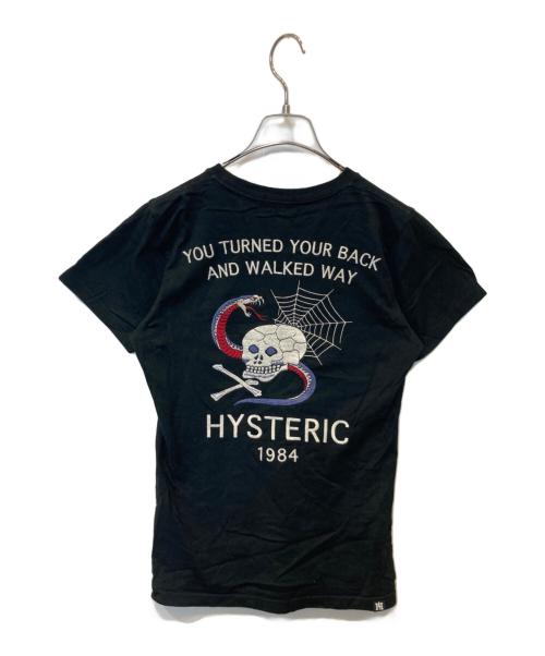 Hysteric Glamour（ヒステリックグラマー）Hysteric Glamour (ヒステリックグラマー) 刺繍スカルＴシャツ　01171CT04 ブラック サイズ:Sの古着・服飾アイテム