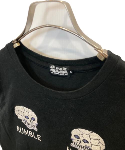 Hysteric Glamour（ヒステリックグラマー）Hysteric Glamour (ヒステリックグラマー) 刺繍スカルＴシャツ　01171CT04 ブラック サイズ:Sの古着・服飾アイテム