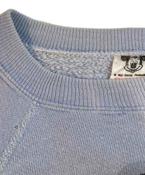 Walt Disney Productions（ウォルトディズニープロダクション）Walt Disney Productions (ウォルトディズニープロダクション) ラグランスウェット スカイブルー サイズ:Lの古着・服飾アイテム