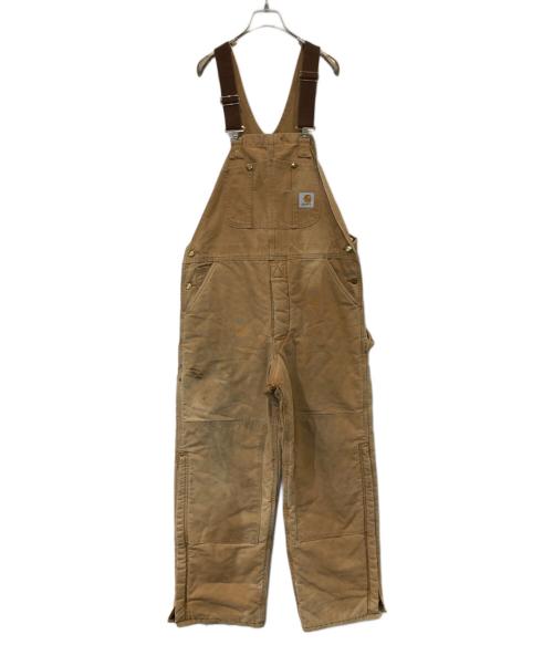 CarHartt（カーハート）CarHartt (カーハート) ダック地ダブルニーオーバーオール ブラウン サイズ:表示がないため不明の古着・服飾アイテム