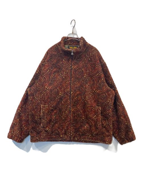 CALEE（キャリー）CALEE (キャリー) spiral pattern fleece jacket スパイラル パターン フリース ジャケット オレンジ サイズ:Lの古着・服飾アイテム