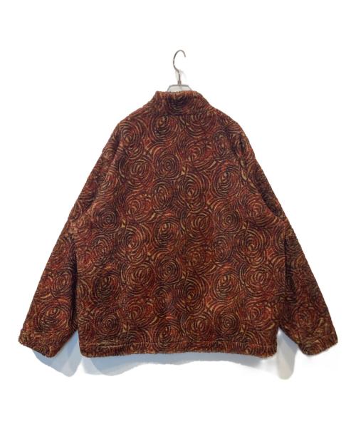 CALEE（キャリー）CALEE (キャリー) spiral pattern fleece jacket スパイラル パターン フリース ジャケット オレンジ サイズ:Lの古着・服飾アイテム