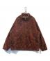 CALEE（キャリー）の古着「spiral pattern fleece jacket スパイラル パターン フリース ジャケット」｜オレンジ
