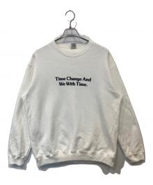 CALEE×VAGUE WATCH CO（キャリー×ヴァーグウォッチカンパニー）の古着「TAT LOGO CREW NECK TATロゴクルーネック」｜ホワイト