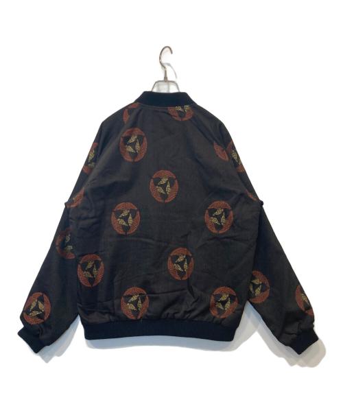 CALEE（キャリー）CALEE (キャリー) JACQUARD ORIENTAL PATTERN LIB JACKET（ジャカードオリエンタルパターンリブジャケット） ブラウン サイズ:Lの古着・服飾アイテム