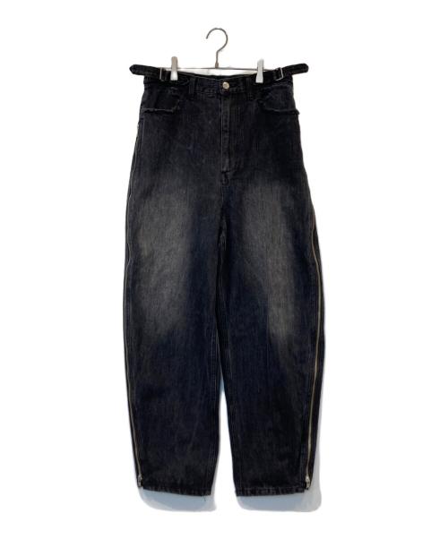 GRANCY（グランシー）GRANCY (グランシー) ZipDesign Buggy DenimPants ジップデザインバギーデニムパンツ ブラック サイズ:Lの古着・服飾アイテム