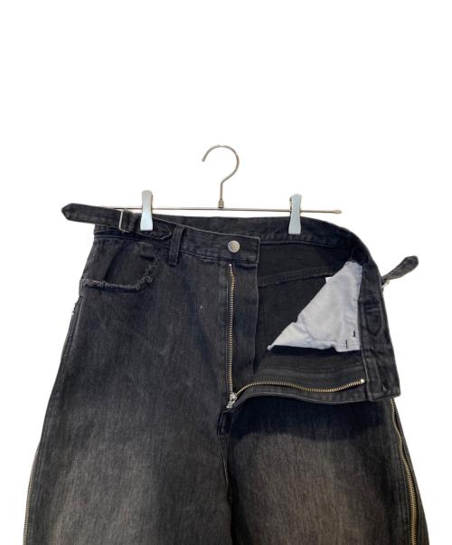 GRANCY（グランシー）GRANCY (グランシー) ZipDesign Buggy DenimPants ジップデザインバギーデニムパンツ ブラック サイズ:Lの古着・服飾アイテム