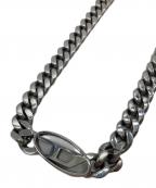 DIESELディーゼル）の古着「Dロゴチェーンネックレス」｜シルバー