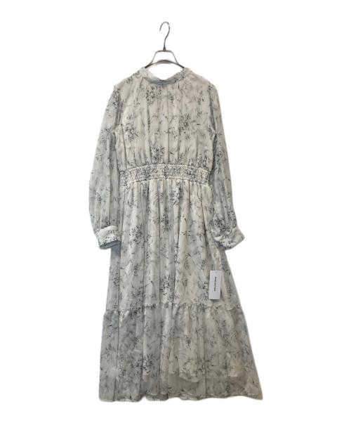 NATURAL BEAUTY BASIC（ナチュラルビューティーベーシック）NATURAL BEAUTY BASIC (ナチュラルビューティーベーシック) フラワーシフォンワンピース 017-6140251 ホワイト サイズ:M 未使用品の古着・服飾アイテム