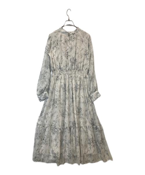 NATURAL BEAUTY BASIC（ナチュラルビューティーベーシック）NATURAL BEAUTY BASIC (ナチュラルビューティーベーシック) フラワーシフォンワンピース 017-6140251 ホワイト サイズ:M 未使用品の古着・服飾アイテム