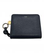 Chloeクロエ）の古着「Alphabet Bi-Fold Wallet アルファベットバイフォールドウォレット CHC22WP764F57 04-22-68-65」｜ブラック