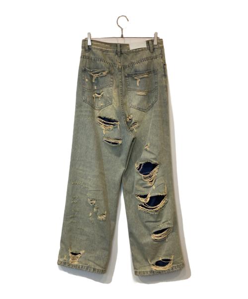 MIJKO（ミコ）MIJKO (ミコ) ダメージデニムパンツ インディゴ サイズ:Mの古着・服飾アイテム