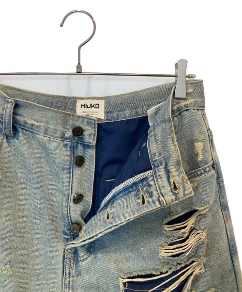 MIJKO（ミコ）MIJKO (ミコ) ダメージデニムパンツ インディゴ サイズ:Mの古着・服飾アイテム
