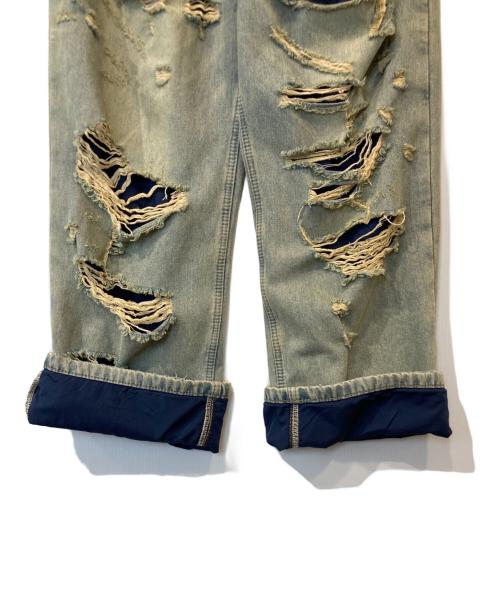 MIJKO（ミコ）MIJKO (ミコ) ダメージデニムパンツ インディゴ サイズ:Mの古着・服飾アイテム