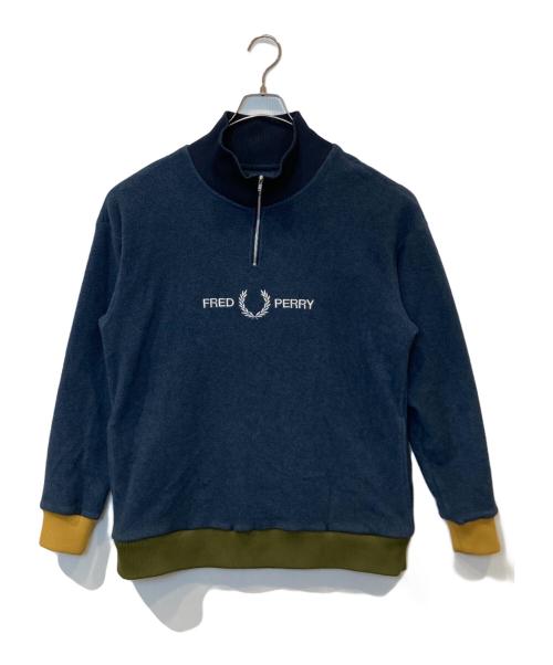 FRED PERRY（フレッドペリー）FRED PERRY (フレッドペリー) ハーフジップスウェット F1791 ネイビー サイズ:Sの古着・服飾アイテム