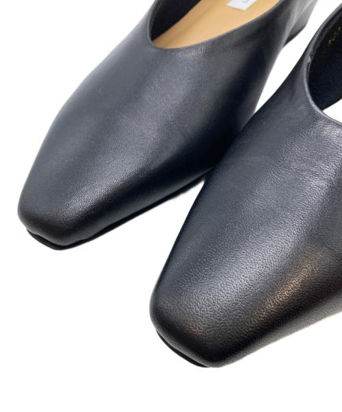UNITED ARROWS TOKYO（ユナイテッドアローズトウキョウ）UNITED ARROWS TOKYO (ユナイテッドアローズトウキョウ) スクエア ポインテッド フラットシューズ 1731-699-8953 ブラック サイズ:361/2の古着・服飾アイテム