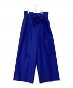 LANVINランバン）の古着「センタープレスワイドパンツ 2015403」｜ブルー