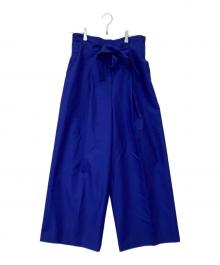 LANVIN（ランバン）の古着「センタープレスワイドパンツ 2015403」｜ブルー