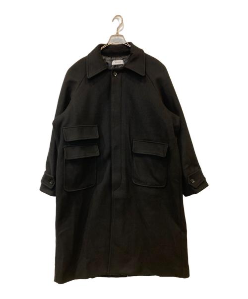 MUCENT（ムセント）MUCENT (ムセント) ステンカラーロングコート ブラック サイズ:FREEの古着・服飾アイテム