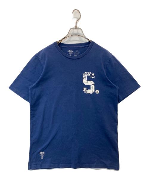 stussy（ステューシー）stussy (ステューシー) 半袖カットソー ブルー サイズ:Mの古着・服飾アイテム