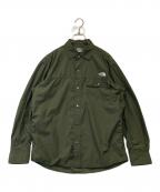 THE NORTH FACEザ ノース フェイス）の古着「L/S Nuptse Shirt ロングスリーブヌプシシャツ NR11961」｜カーキ