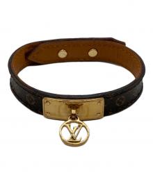 LOUIS VUITTON（ルイ ヴィトン）の古着「モノグラム ブラスレ ロゴマニア ブレスレット　	M4150」｜ブラウン