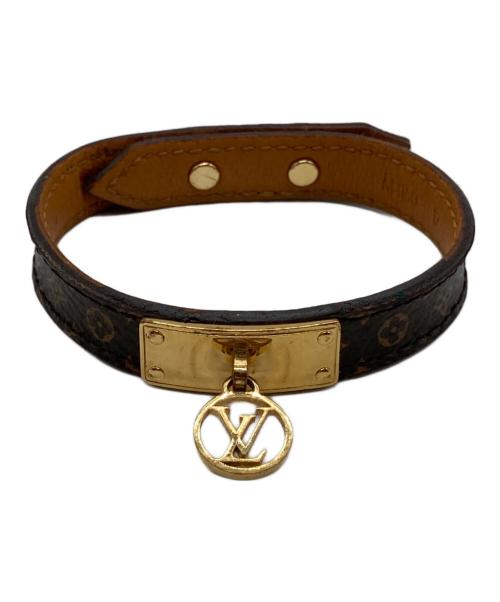 LOUIS VUITTON（ルイ ヴィトン）LOUIS VUITTON (ルイ ヴィトン) モノグラム ブラスレ ロゴマニア ブレスレット　	M4150 ブラウン サイズ:17（実寸参照）の古着・服飾アイテム