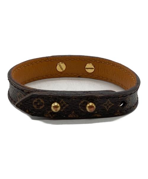 LOUIS VUITTON（ルイ ヴィトン）LOUIS VUITTON (ルイ ヴィトン) モノグラム ブラスレ ロゴマニア ブレスレット　	M4150 ブラウン サイズ:17（実寸参照）の古着・服飾アイテム