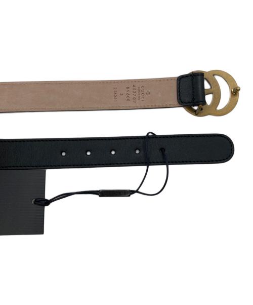 GUCCI（グッチ）GUCCI (グッチ) GGマーモントダブルG レザーベルト 432707 ブラック サイズ:Sの古着・服飾アイテム