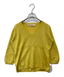 MARNI（マルニ）の古着「Vネックカシミヤニット」｜イエロー