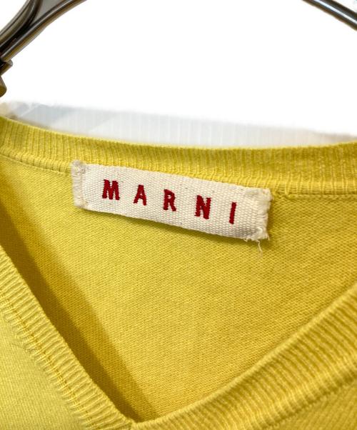 MARNI（マルニ）MARNI (マルニ) Vネックカシミヤニット イエロー サイズ:44の古着・服飾アイテム