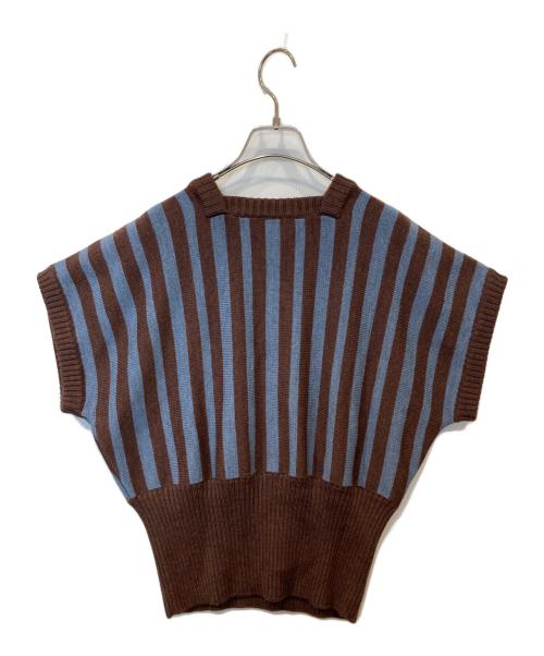 MARNI（マルニ）MARNI (マルニ) ストライプニット ブラウン サイズ:40の古着・服飾アイテム