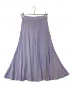 ESTNATIONエストネーション）の古着「シルクフレアスカート」｜パープル