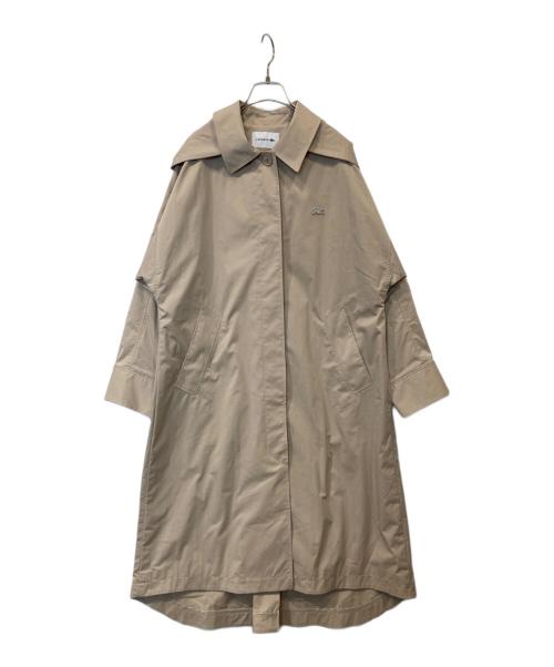LACOSTE（ラコステ）LACOSTE (ラコステ) リラックスフィットステンカラーコート ベージュ サイズ:36の古着・服飾アイテム