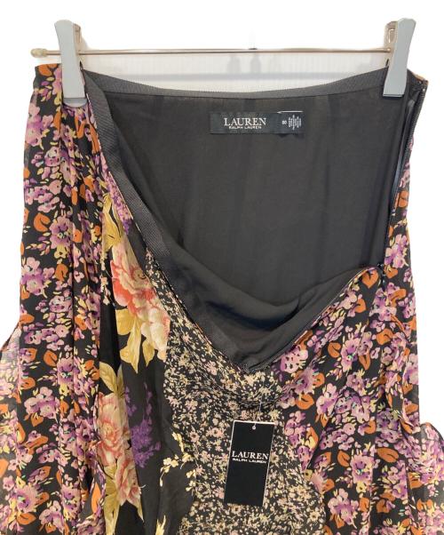 LAUREN RALPH LAUREN（ローレンラルフローレン）LAUREN RALPH LAUREN (ローレンラルフローレン) ミックスドフローラル ラッフルトリム ジョーゼット スカート　200919650001 マルチカラー サイズ:00 未使用品の古着・服飾アイテム