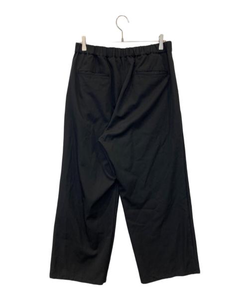 Graphpaper（グラフペーパー）Graphpaper (グラフペーパー) Scale Off Wool Wide Chef Pants　GM243-40173B ブラック サイズ:1の古着・服飾アイテム