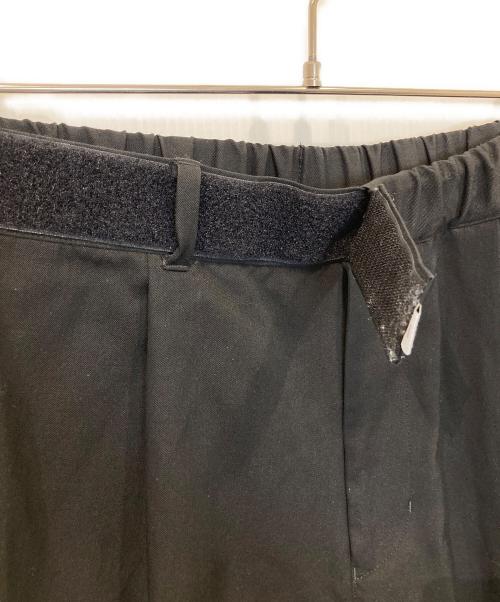 Graphpaper（グラフペーパー）Graphpaper (グラフペーパー) Scale Off Wool Wide Chef Pants　GM243-40173B ブラック サイズ:1の古着・服飾アイテム