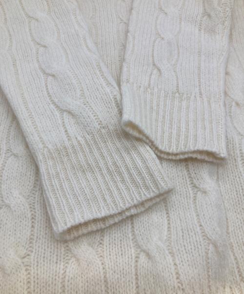 POLO RALPH LAUREN（ポロ・ラルフローレン）POLO RALPH LAUREN (ポロ・ラルフローレン) カシミヤ混ケーブルニット ホワイト サイズ:XSの古着・服飾アイテム